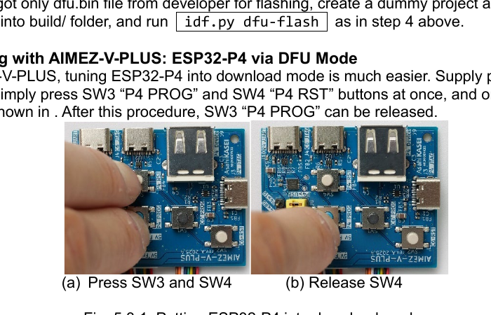 Button sequence to enter download mode